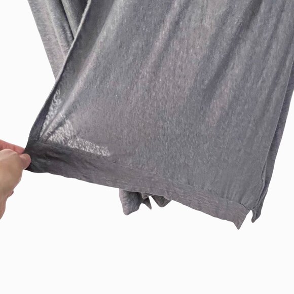 Tahari Womens Size Medium Lightweight Open Front Cardigan Gray 100% Linen EUC - Picture 9 of 14